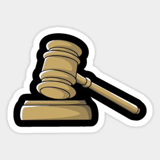 Court Gavel Judge Trial Judges Lawyer Sticker